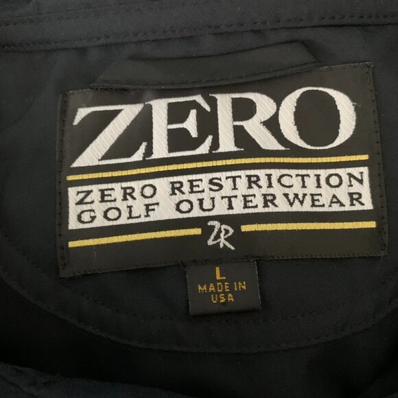 ZERO Restriction Golf Pullover Vest L Black Pockets Snaps Elastic Waist Vegas - Picture 6 of 6
